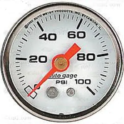 Autometer White Oil Pressure Gauge 0-100 For Harley Dyna Softail Sportster 88024 • $84.65