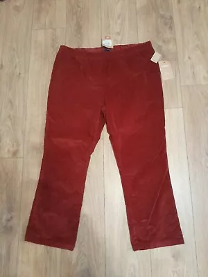 Bnwt Size 22 Cotton Traders Soft Berry Cord Trousers • £5