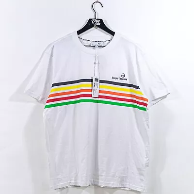 Sergio Tacchini Melfi Stripe Logo T-Shirt 4XL Slim Fit *READ DESCRIPTION* • $24.97