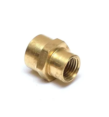 Female Pipe Reducer 3/8  To 1/4  Npt Adapter Coupler Brass Fitting Water Oil Gas • $7.93