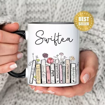 Swiftea Coffee Mug Floral Music Album Mug Trendy Album Mug Gift For Music Lover • $15.99