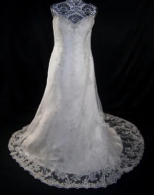 Maggie Sottero Memories 12 Ivory Lace Gold Embroidery Swarovski Crystals New • $399