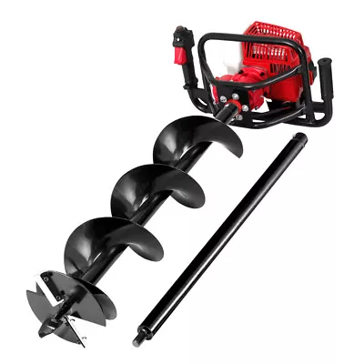 Giantz 80CC Post Hole Digger 200mm Petrol Drill Extension Auger Bits • $218