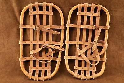 Vtg Wooden Snowshoe Set Lappland Made In Sweden • $9.99