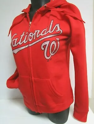 Washington Nationals Womans Small Full Zipp Hoody New W Tags Majestic Ev • $9.99