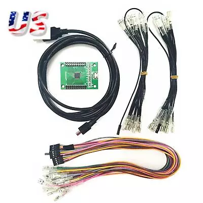 Arcade USB Encoder Controller 187 Wiring 2 Players DIY Kit For PI Mame PC PS3 • $22.95