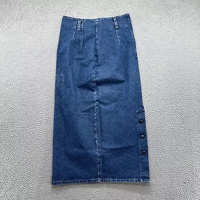 Vintage St. John’s Bay 100% Cotton Maxi Denim Skirt In Women’s SZ 10 Mexico Made • $19.99