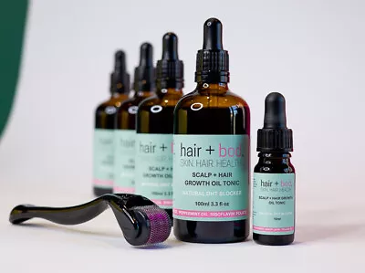 Hair + Bod. SCALP & HAIR GROWTH OIL - Biotin Rosemary Mint + Pumpkin DHT Blocker • £29.99