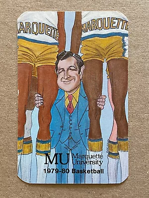 CBK 1979-80 MARQUETTE WARRIORS Basketball Schedule College • $6.99