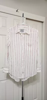 Rails Charli Linen Blend Stripe Shirt Size XS • $29