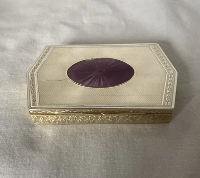 £265 • Buy A Continental Solid Silver Art Deco Enamel Box, London Import 1926 (F2343)