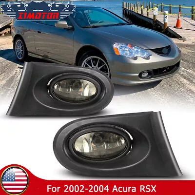 For 02-04 Acura RSX Assembly Fog Lights Clear Lens Lamps Wiring Kit Switch Bulbs • $40.99