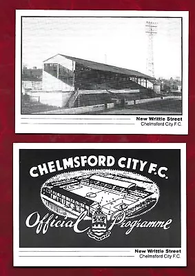 2 Postcards Chelmsford City FC Ground New Writtle Street Newlands Photographic • £1.80