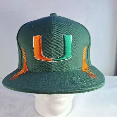 New Era Green Orange Miami Hurricanes 9FIFTY Snapback Hat Cap • $30