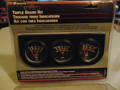 $24.99 • Buy EQUUS Triple Gauge Kit #6170 Oil, Amp, Temp