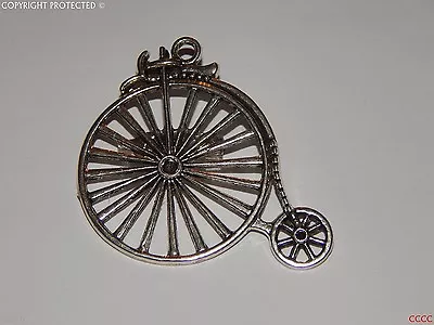 Steampunk Goth Brooch Badge Pin Silver Penny Farthing Bicycle The Prisoner • $4.36