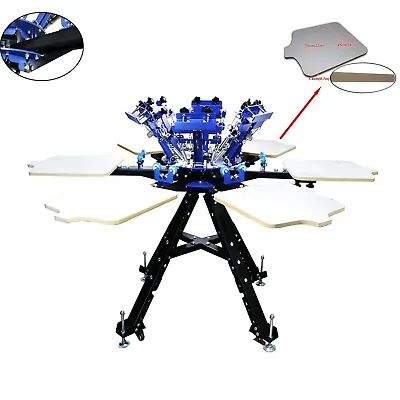 Micro-registration 6 Color 6 Station Screen Printing Press Rotary Screen Printer • $1409.06