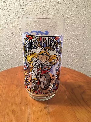 1981 McDonald's MISS PIGGY The Great Muppet Caper Motorcycle Collector Glass  • $8.99