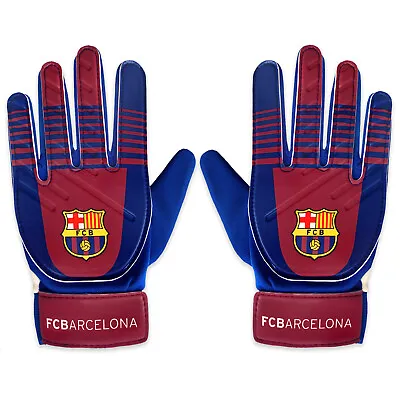 £9.99 • Buy FC Barcelona Boys Gloves Goalie Goalkeeper Kids Youths OFFICIAL Football Gift