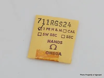 Vintage ORIGINAL OMEGA Radium Gilt Stick Hour & Minute Hands 711RGS24 • $42.64