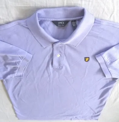 LINCS David Chu Men's Short Sleeve Button Up Polo Size Large Light Purple • $16.50