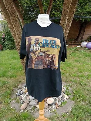 £19.99 • Buy Mens T-shirt Blue Chicago Clark Street Rambler Black John Carroll Doyle Artist L