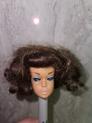 1960S VTG MIDGE MISS BARBIE GIRL Black Dark Brown WIG ONLY!! • $9.99