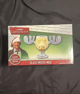 National Lampoon's Christmas Vacation Glass Moose Mug 8 Oz.  New In Box #14301 • $19.95