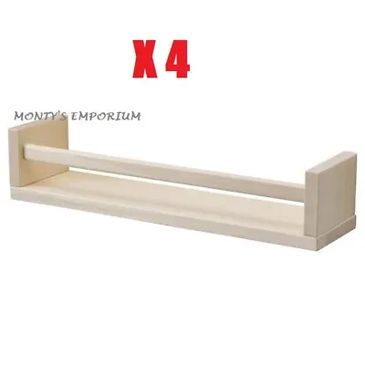 £24.95 • Buy 4 X IKEA BEKVAM Wooden Spice Jar Rack Aspen Wall Storage Holder Book Shelf NEW