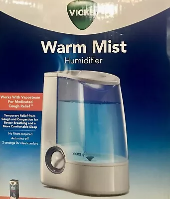 Vicks V745WB~Warm Mist Humidifier~Auto Shut-off~Congestion/Cough Relief~Open Box • $24