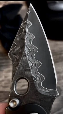 $4850 • Buy Borka Blades Custom Stitch Herringbone Damascus, DLC Handle, Orange Peel Spacer