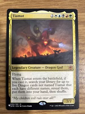 TIAMAT Mtg NM Adventures In The Forgotten Realms 1 Mythic • $10.50