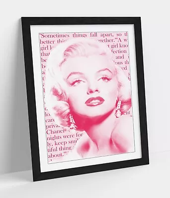 £37.99 • Buy Marilyn Monroe Pink Pop Art Portrait Quotes -framed Art Picture Paper Print