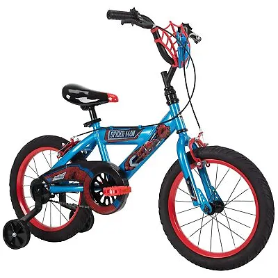 $98 • Buy Huffy Marvel Spider-Man 16  Blue Kid's Bike With Training Wheels, Quick Assembly