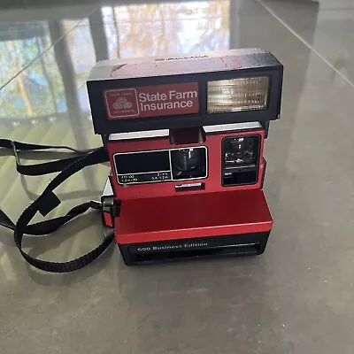 POLAROID 600 Business Black & Red Vintage Instant Camera State Farm Edition • $25