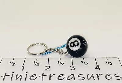 Vintage Miniature Pool/billiard 8 Ball Keychain New #8 Tinietreasures • $10