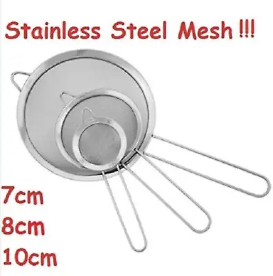 £3.49 • Buy Stainless Steel Tea Strainer Wire Mesh Classic Traditional Filter Sieve Spoon