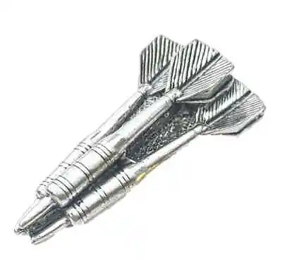 3D Darts Handcrafted From Solid English Pewter In The UK Lapel Pin Badge • £7.50