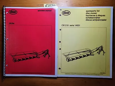 $19.99 • Buy Vicon CM 216 Disc Mower Owner Operator Manual 70.002.816 & Parts Series 14031