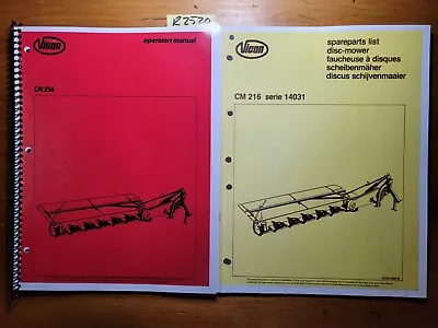 Vicon CM 216 Disc Mower Owner Operator Manual 70.002.816 & Parts Series 14031 • $19.99