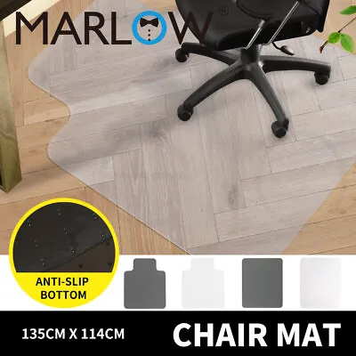 Marlow Chair Mat Carpet Hard Floor Protectors Home Office Room PVC Mats 135X114 • $39.99