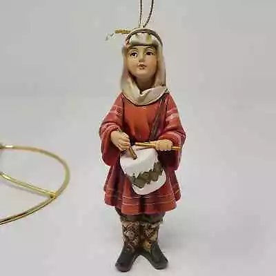 Little Drummer Boy Resin Christmas Ornament 5  Tall In Great Used Condition • $20