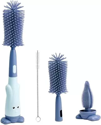 Vicloon Baby Bottle Brush 2 In 1 Bottle And Teat Cleaning Brush Silicone Bott • £9.90