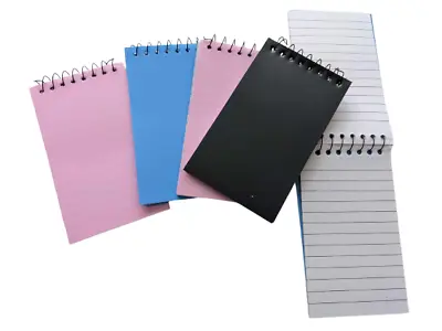 Note Pad Notebook X 5 Spiral Bound Pads A7 - 50 Sheets Per Pad • £3.79