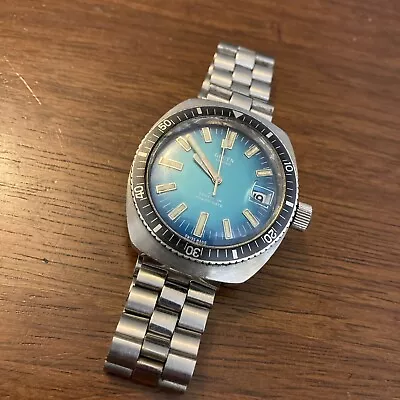 Vintage Gruen Dive Watch (25 Power Date Automatic Runs And Keeps Good Time) • $899.99