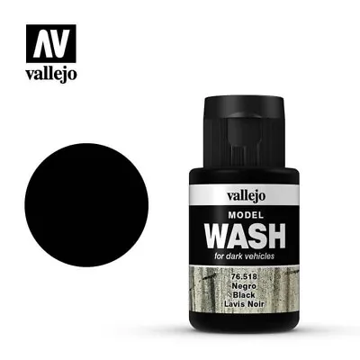 Vallejo Black Model Wash 35ml Bottle 76.518 • $6.99