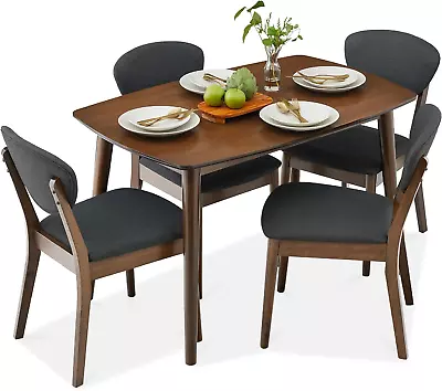 5-Piece Dining Set Compact Mid-Century Modern Table & Chair Set For Home Apart • $591.50
