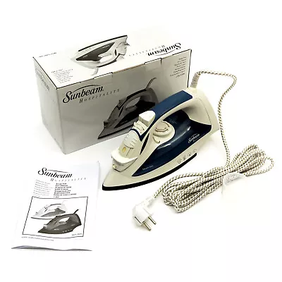 Sunbeam Hospitality Steam Iron 1200w Pro Hand Held Clothes Steamer Long Cord Eco • £14.79