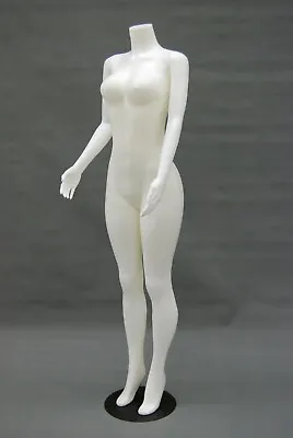 Adult Standing Headless Female Brazilian Plastic White Mannequin With Base • $165.41