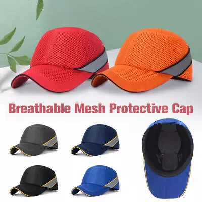 Protective Baseball Cap Bump Hat Head Protection Hard Inner Shell Safety Helmet • £10.52